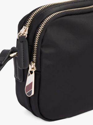 black th emblem crossover bag for women tommy hilfiger