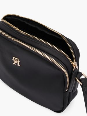 black th emblem crossbody bag for women tommy hilfiger