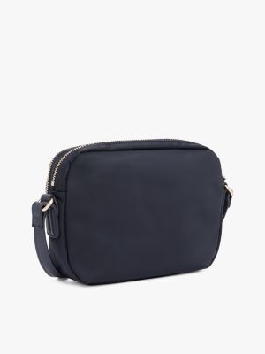 blau th emblem crossbody-tasche für damen - tommy hilfiger