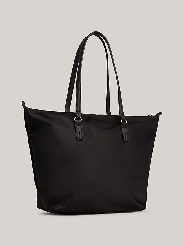 black signature tape tote for women tommy hilfiger