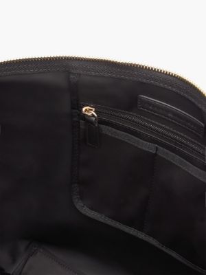 schwarz tote-bag mit tommy-tape für damen - tommy hilfiger