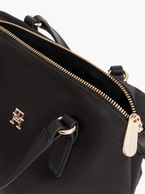 black th emblem tote for women tommy hilfiger