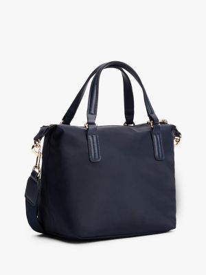 blue th emblem small tote for women tommy hilfiger