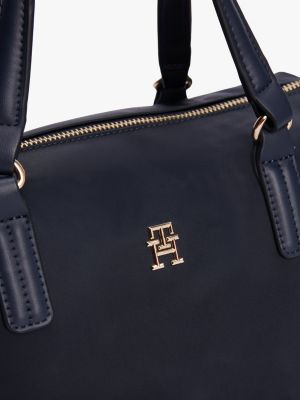 blau th emblem kleine tote-bag für damen - tommy hilfiger