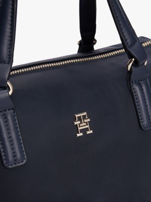 blauw shopper met th-embleem voor dames - tommy hilfiger