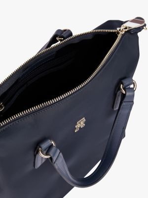 blauw shopper met th-embleem voor dames - tommy hilfiger