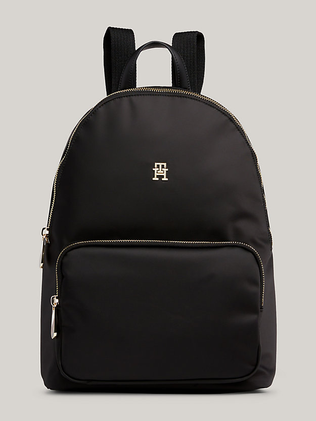 TH Emblem Plaque Backpack | Black | Tommy Hilfiger
