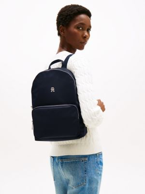 blau th emblem rucksack für damen - tommy hilfiger