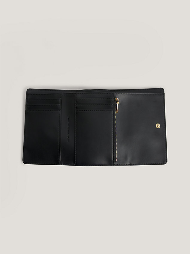 black zestaw podarunkowy z portfelem i brelokiem dla kobiety - tommy hilfiger