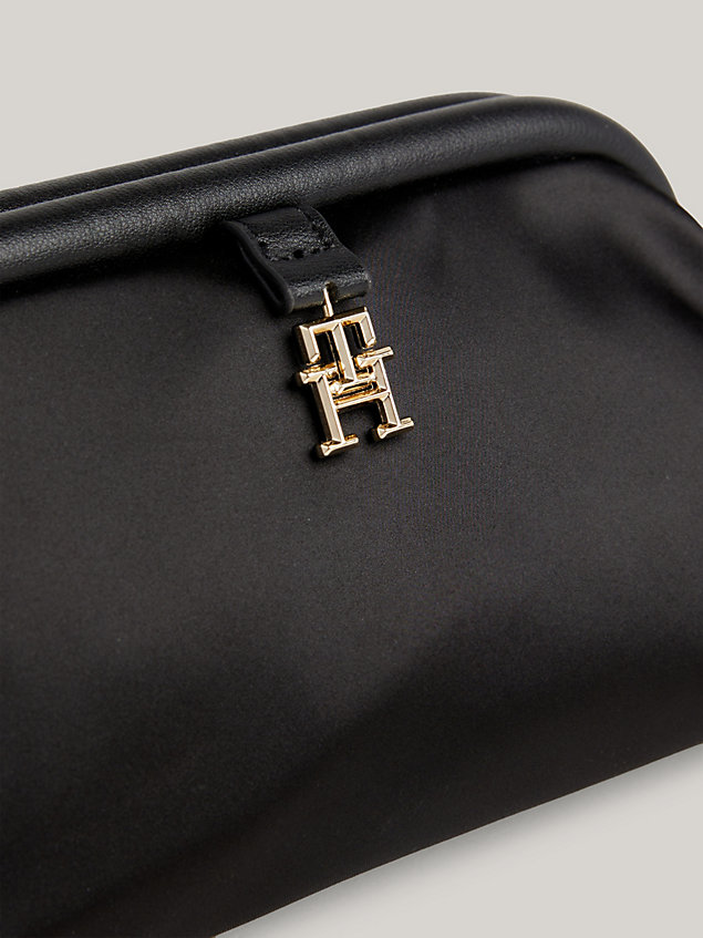 black exclusive tommy hilfiger x festive th monogram clutch bag for women tommy hilfiger