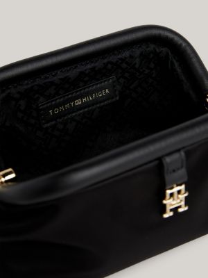 Exclusive Tommy Hilfiger x Festive TH Monogram Clutch Bag | Black ...