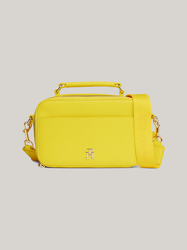 yellow iconic crossover camera bag for women tommy hilfiger