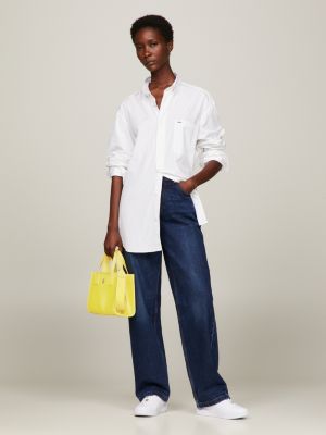 yellow th city monogram kleine tote-bag für damen - tommy hilfiger