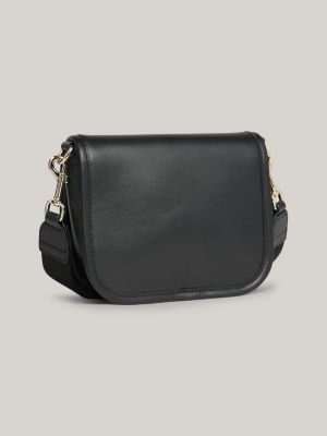 Medium Crossbody Pouch in Monogram Leather Black