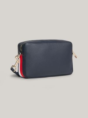 blue essential kleine kameratasche mit th-monogramm für damen - tommy hilfiger