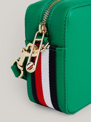 Essential Signature TH Monogram Small Camera Bag | Green | Tommy Hilfiger