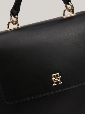 TH Monogram Small Dome Backpack Black Tommy Hilfiger