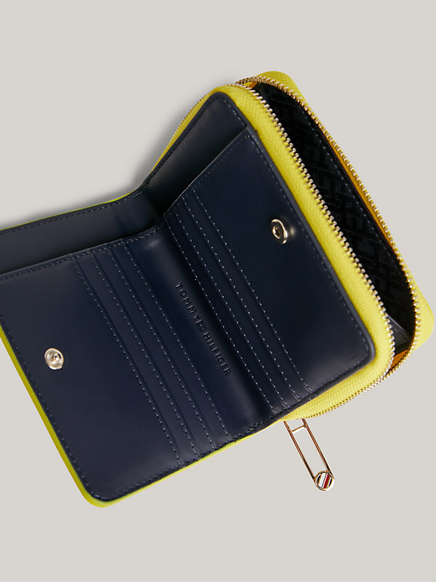 Iconic Medium TH Monogram Zip-Around Wallet | Yellow | Tommy Hilfiger