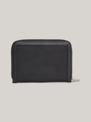 Essential TH Monogram Medium Zip-Around Wallet | Black | Tommy
