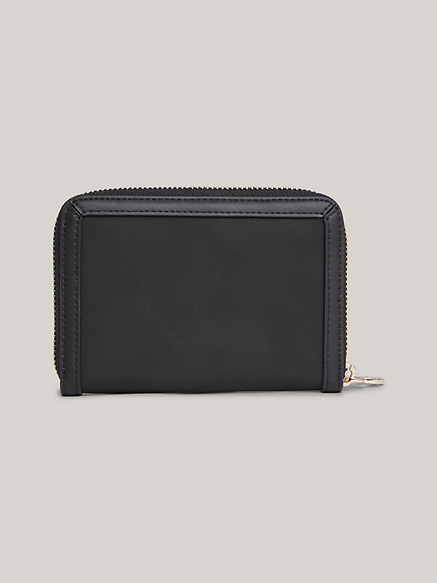 Essential TH Monogram Medium Zip-Around Wallet | Black | Tommy