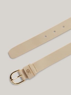 Beige leather clearance belt