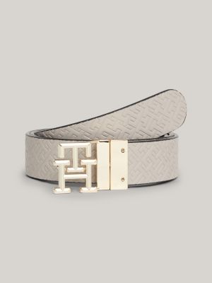 Mens white leather belt sale