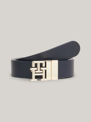 TH-Monogramm Blau mit | Tommy Nappaleder aus Hilfiger | Wendegürtel