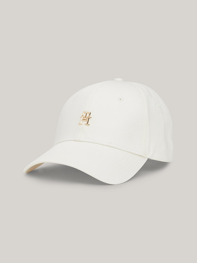 beige essential chic baseball-cap mit th-monogramm für damen - tommy hilfiger