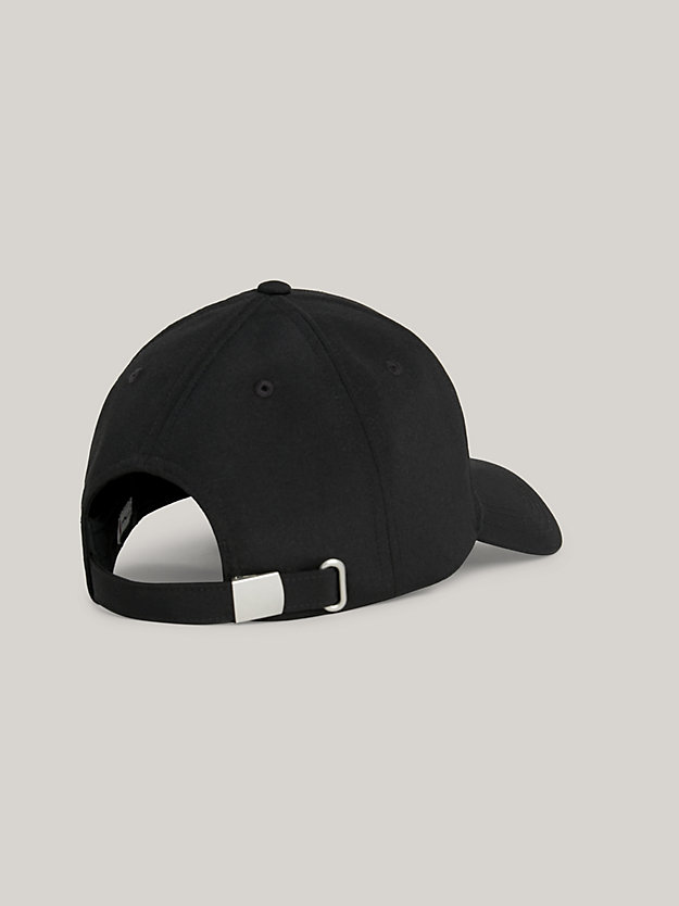 black sport th monogram baseball cap for women tommy hilfiger