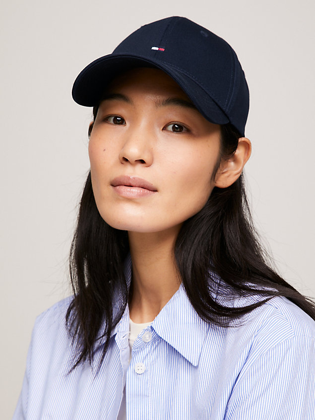 blue essential flag baseball cap for women tommy hilfiger