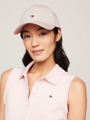 | Essential Embroidery Pink Hilfiger Flag Cap Tommy | Baseball