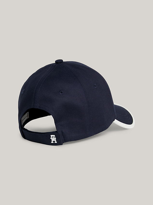 blue kontrast-baseball-cap mit th-monogramm für damen - tommy hilfiger