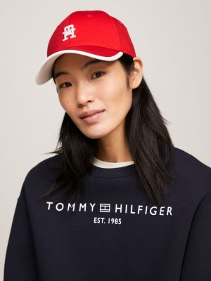 Kontrast-Baseball-Cap mit TH-Monogramm ROT Hilfiger Tommy | 