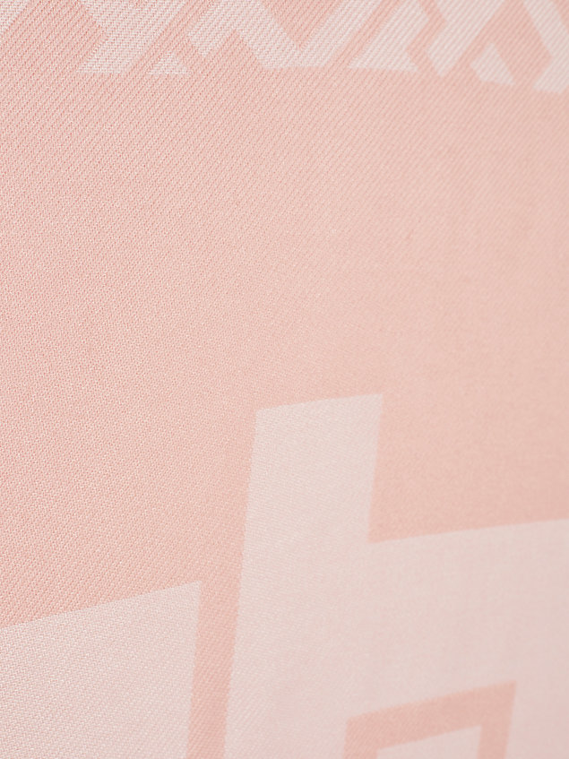 pink essential chic grote sjaal met th-monogram voor dames - tommy hilfiger
