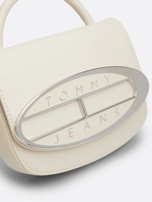 beige logo plaque crossover bag for women tommy jeans