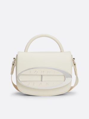 beige logo plaque crossover bag for women tommy jeans