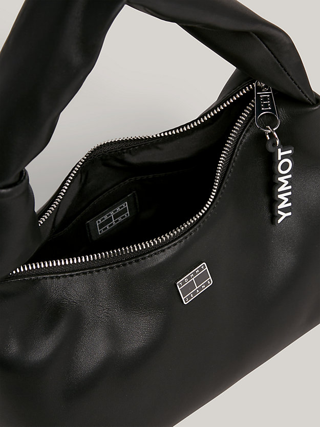 black padded strap shoulder bag for women tommy jeans