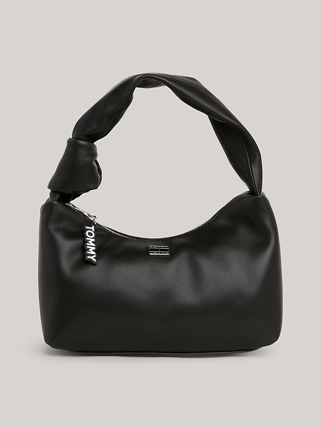 black padded strap shoulder bag for women tommy jeans