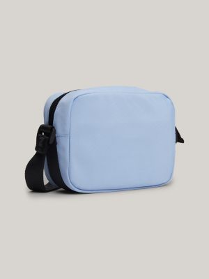 blue essential kleine crossbody-tasche mit badge für damen - tommy jeans
