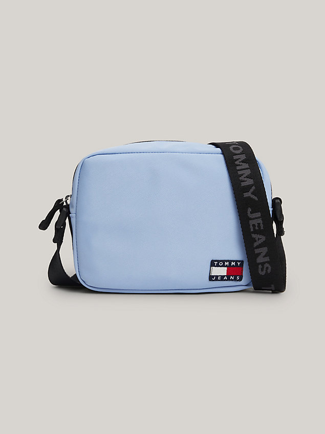 blue essential badge small crossover bag for women tommy jeans