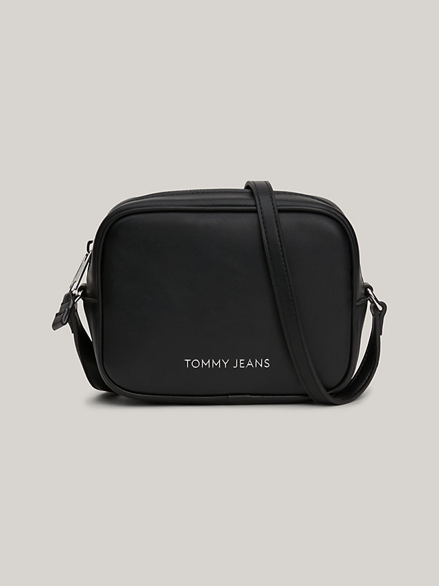 black essential logo small crossover camera bag for women tommy jeans