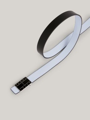 reversible logo and leather belt