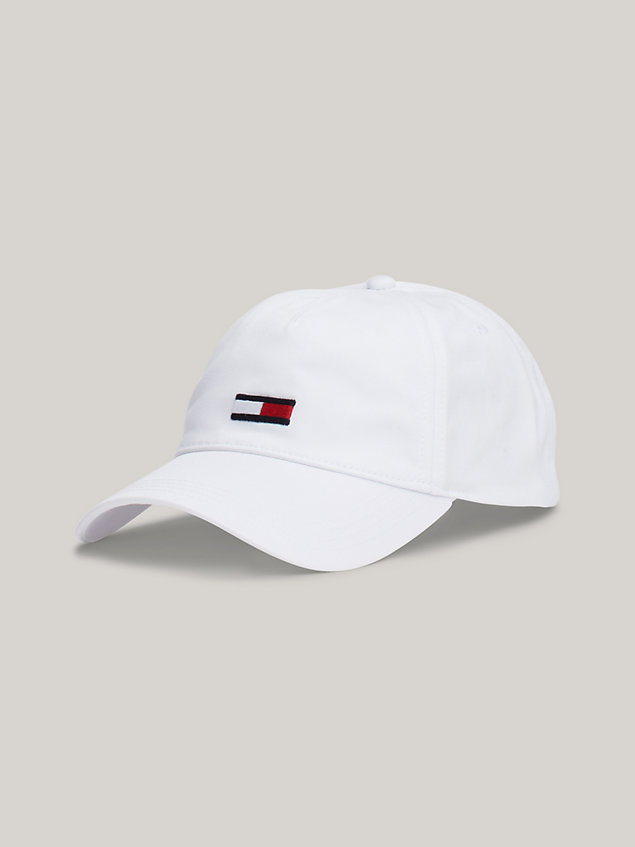 white flag embroidery baseball cap for women tommy jeans