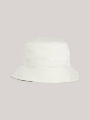 Tommy Hilfiger Women's Bucket Hat, Bright White, Small