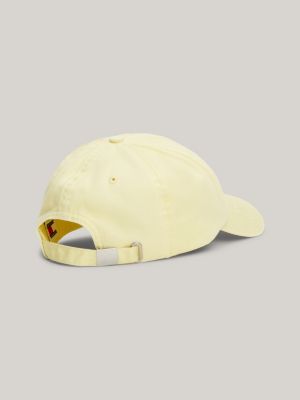 gorra de béisbol heritage con logo bordado amarillo de mujeres tommy jeans