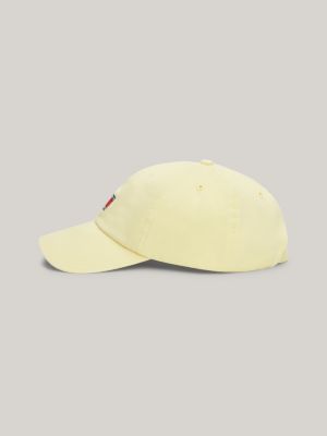 gorra de béisbol heritage con logo bordado amarillo de mujeres tommy jeans