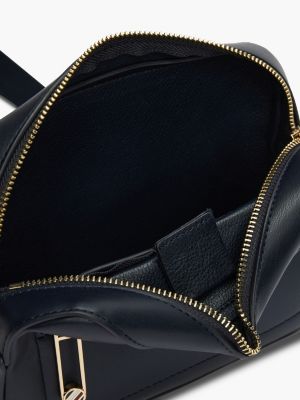 blue iconic signature strap camera bag for women tommy hilfiger