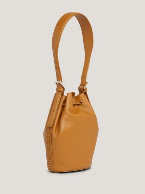 Cheap leather 2024 bucket bag