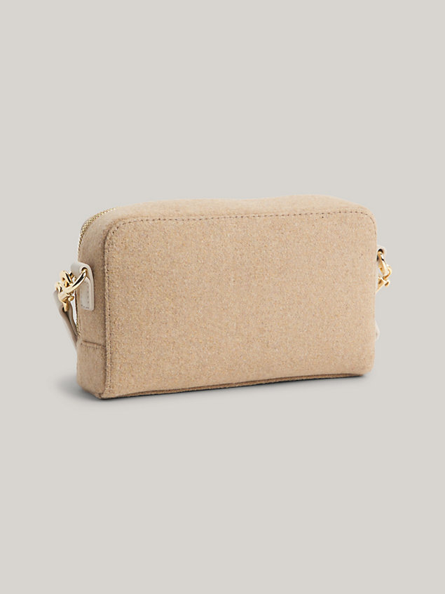 beige iconic textured camera bag for women tommy hilfiger