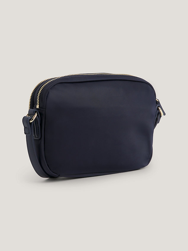 blue signature recycled crossover bag for women tommy hilfiger